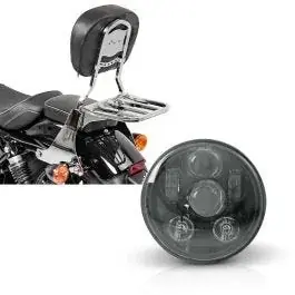 Set: Sissybar passend für Harley Davidson Sportster 1200 T Superlow 14-20 Craftride Fast Driver-S inkl. Gepäckträger chrom + Hauptscheinwerfer LED 5,75 Zoll passend für Harley Davidson Sportster 1200 T Superlow 14-20 schwarz von Craftride Sonderangebot