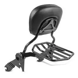 Highlight Sissybar passend für Harley Davidson CVO Ultra Classic 11-13 Craftride Fast Driver-L Flex inkl. Gepäckträger schwarz