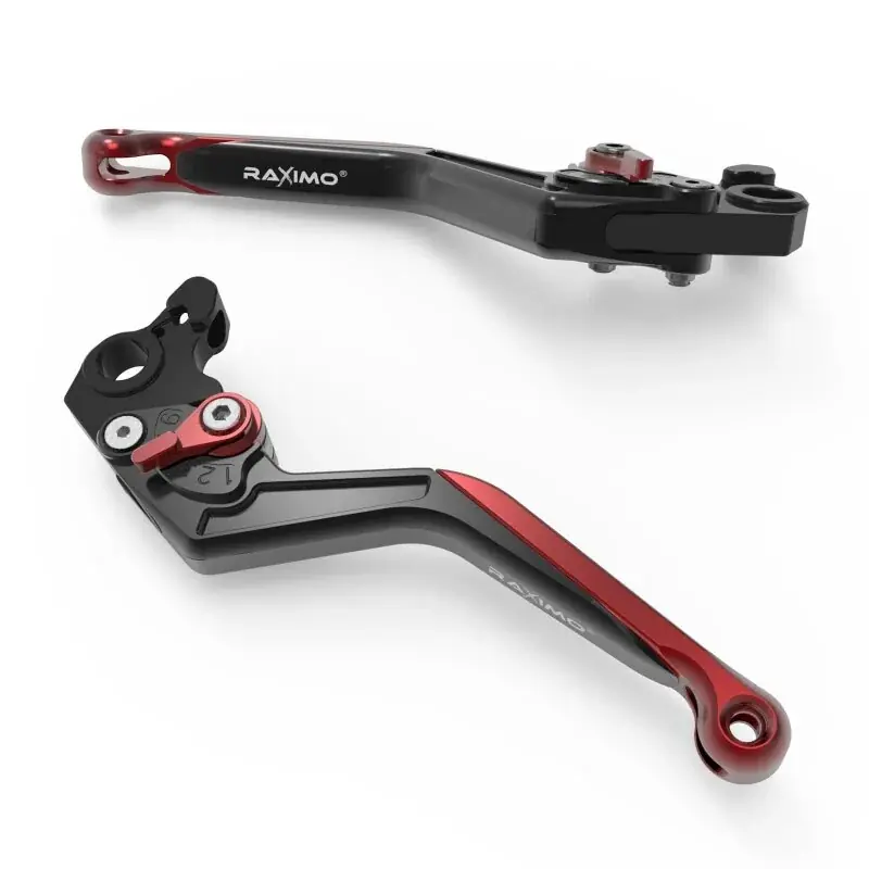 Bremshebel Kupplungshebel Set RAXIMO einstellbar, Access AMS 4.38/480 SM/SX, Triton Reactor 450 schwarz/rot Meistverkauft