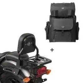 Mega-Angebot Sissybar XS3 + Hecktasche passend für Honda Rebel 500 CMX 17-25 mit Gepäckträger Craftride