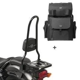Bestpreis Sissybar XL3 + Hecktasche passend für Suzuki Intruder M 1800 R / R2 06-17 mit Gepäckträger Craftride