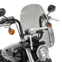 Motorrad Windschild Craftride CW1 passend für Chopper / Cruiser / Custombikes dunkel getönt Kracherpreis