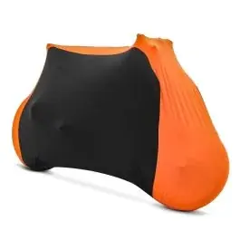 Motorradabdeckung passend für Chopper / Custombikes DH1626 Craftride Indoor M-L in schwarz-orange Kostenloser Rückversand