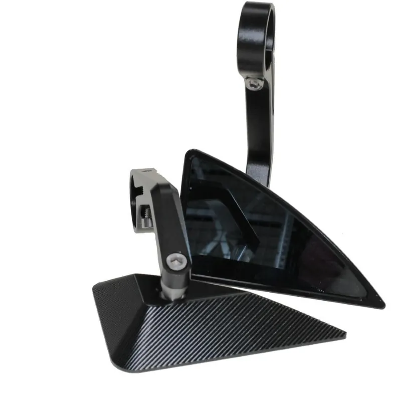 2x Motorrad Spiegel Lenkerendenspiegel Alu CNC schwarz universal Sonderaktion
