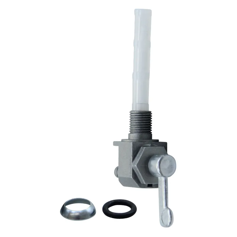 Begrenztes Angebot Benzinhahn Kraftstoffhahn, M10 x 1, Abgang hinten, ohne Wassersack, Metall-Hebel