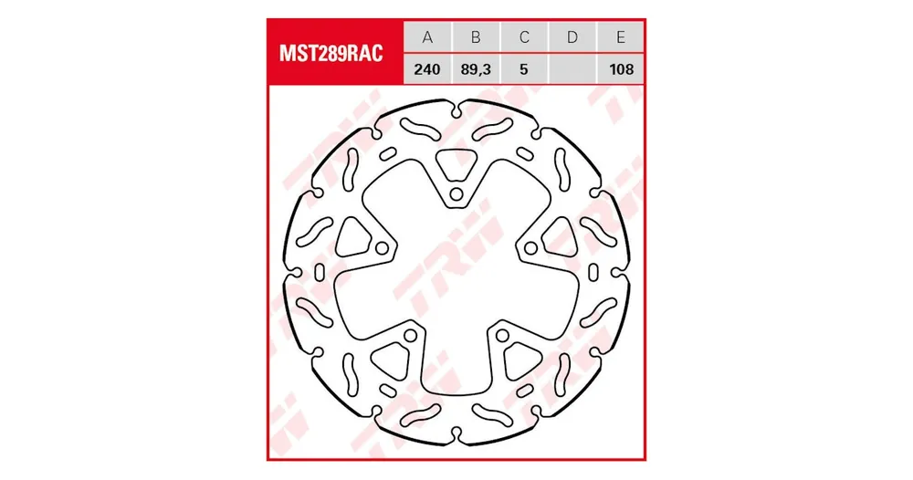 Sonderaktion TRW Bremsscheibe MST289RAC