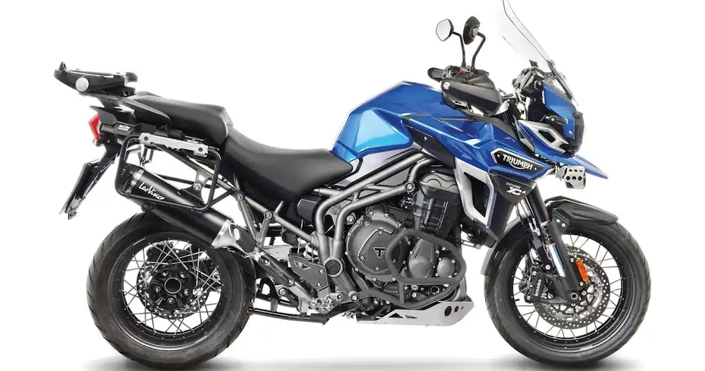 Ausverkauf LeoVince SLIP-ON Edelstahl SBK NERO für TRIUMPH TIGER EXPLORER 1200 XR/XCX/XCX LOW/XCA