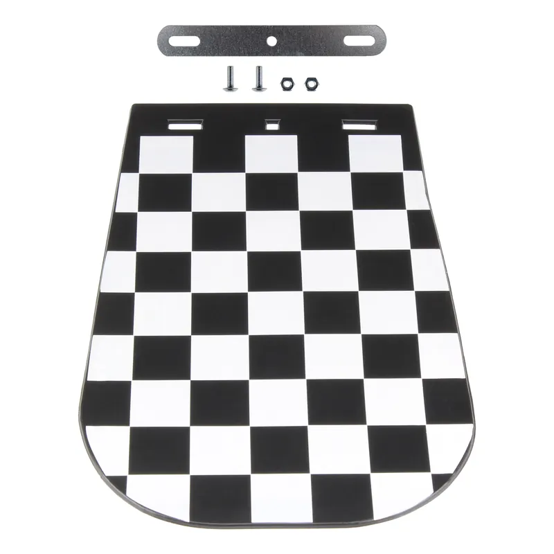 Spritzschutz Schmutzfänger Spritzlappen 240x165mm schwarz/weiß Flagge für Mofa Moped Mokick - Citomerx Versand Am Gleichen Tag