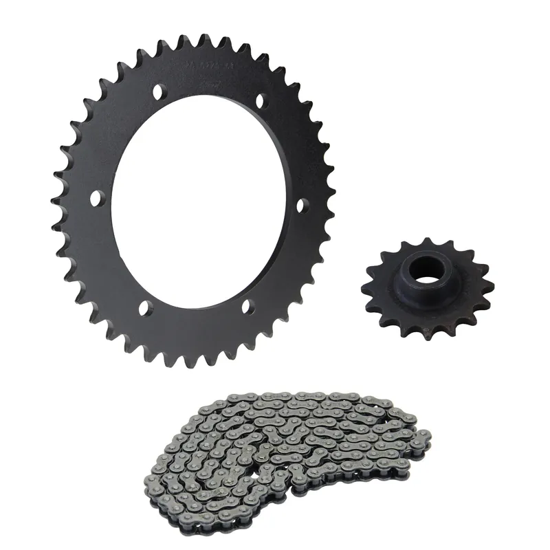 Kostenloser Versand Kettensatz 3-teilig schwarz 16/41 Zähne für Hercules RX9 / Ultra 80 AC LC RS