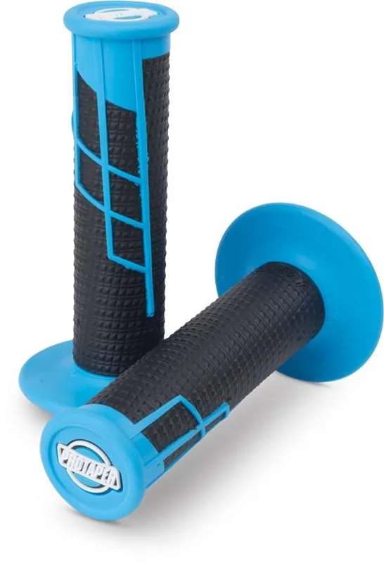 ProTaper Griffsystem Clamp On - Half Waffle - Neon Blau/Schwarz Preiswert
