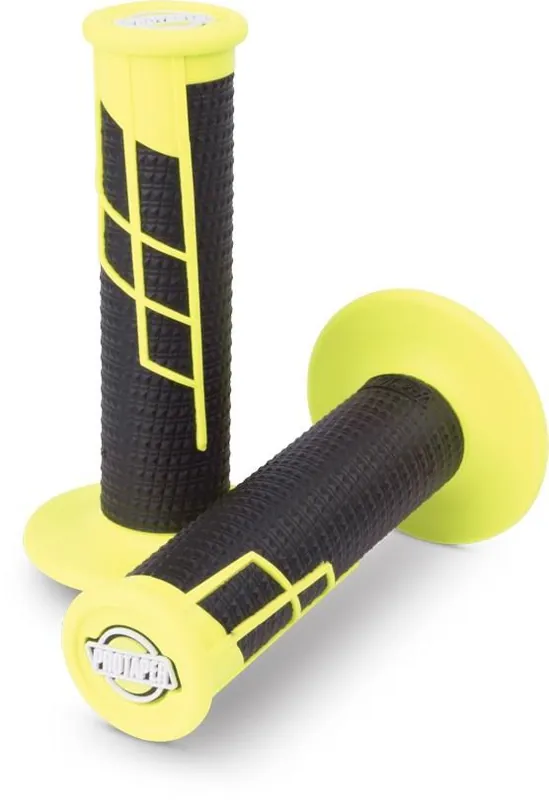 ProTaper Griffsystem Clamp On - Half Waffle - Neon Gelb/Schwarz Saisonangebot
