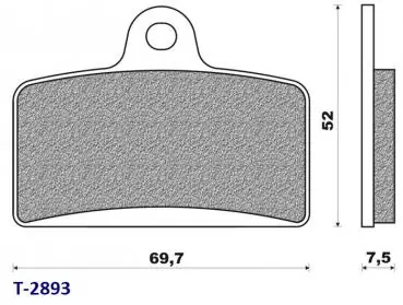 Bremsklötze 69,7 x 52mm, vorne, Aprilia RS 125 ab 2006 vorne, Derbi GPR 125 Aktuell