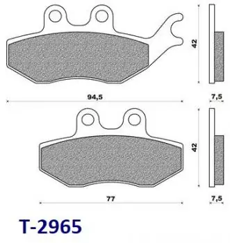 Jetzt Kaufen Bremsklötze 94,5 x 42mm, Rieju RS2, vorne