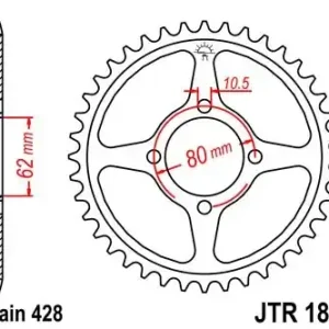 Ausverkauf Ketten Rad JT JTR 1843-49 49T, 428