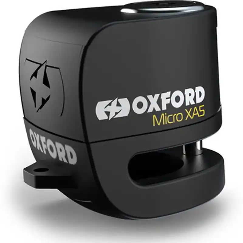 Oxford Micro XA5 Scheibenbremsenschloss mit integriertem Alarm schwarz Schneller Versand