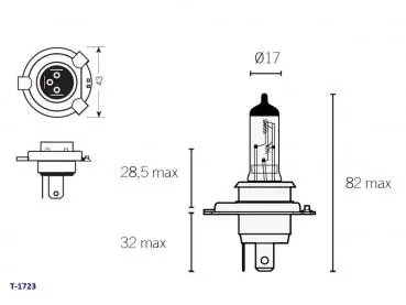 Saisonangebot Lampe 12V H4 P43T Halogen 60/55 Watt