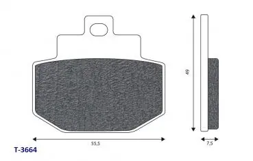 Bremsklötze 55,5 x 49mm hinten, Piaggio, Gilera, Derbi, Benelli Neu Im Sortiment