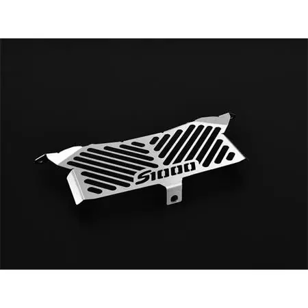 ZIEGER Öll-Kühlerabdeckung kompatibel mit BMW S 1000 XR BJ 2015-19 Design Logo silber Kostenloser Versand