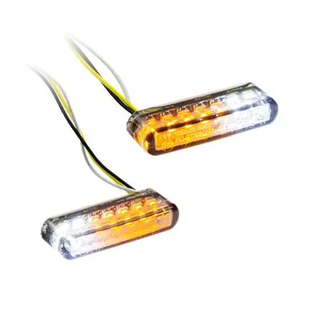 Neuheit LED Einbaublinker mit Positionslicht Shorty getönt Paar
