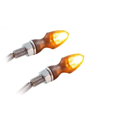 Universal Motorrad SMD-Blinker Shield mit Rück- und Bremsbeleuchtung getönt M8 E-geprüft Beliebt