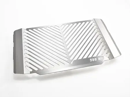 Ausverkauf ZIEGER Kühlerabdeckung kompatibel mit Yamaha XSR900 Design Logo silber